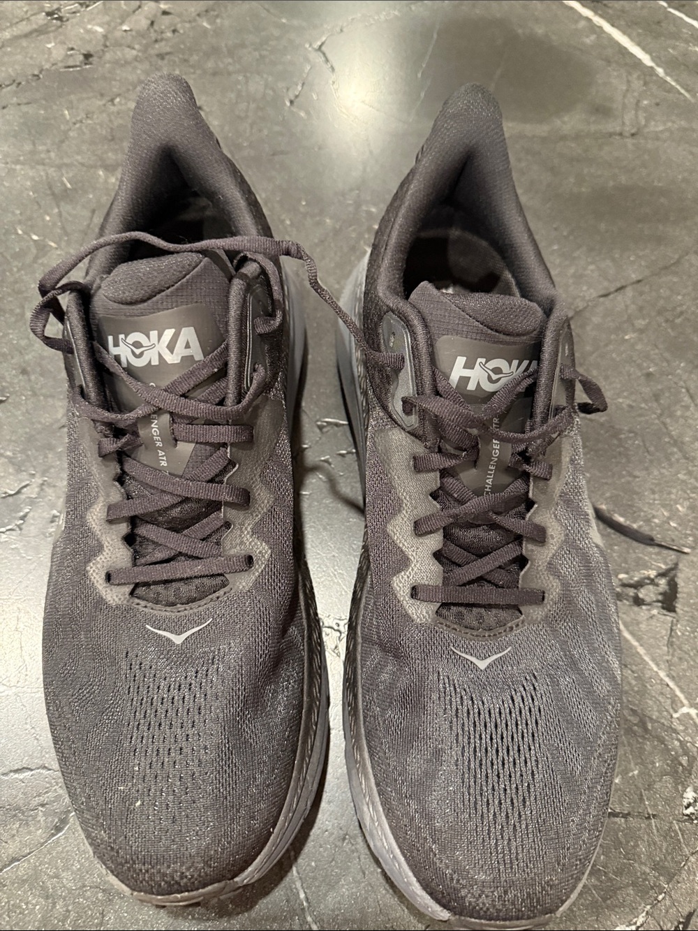 Hoka Black with Blue Logo Athletic Shoe